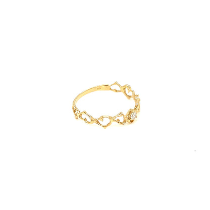 Pinky Hollow Heart Ring 0.03ct - JMW Jewelry Wholesale