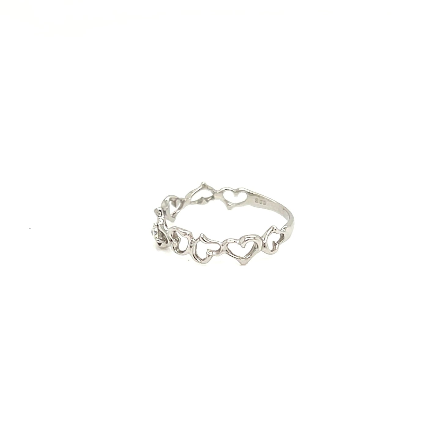 Pinky Hollow Heart Ring 0.03ct - JMW Jewelry Wholesale