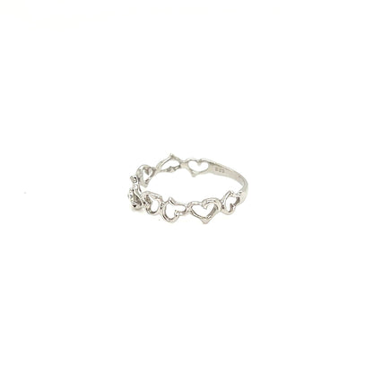 Pinky Hollow Heart Ring 0.03ct - JMW Jewelry Wholesale