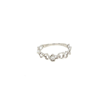 Pinky Hollow Heart Ring 0.03ct - JMW Jewelry Wholesale