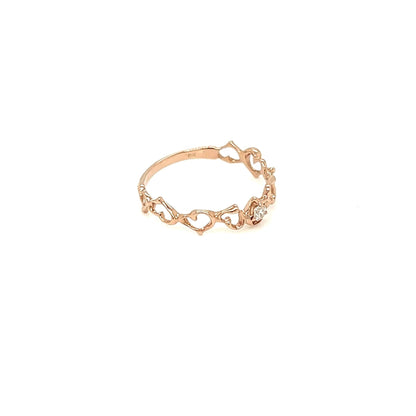 Pinky Hollow Heart Ring 0.03ct - JMW Jewelry Wholesale