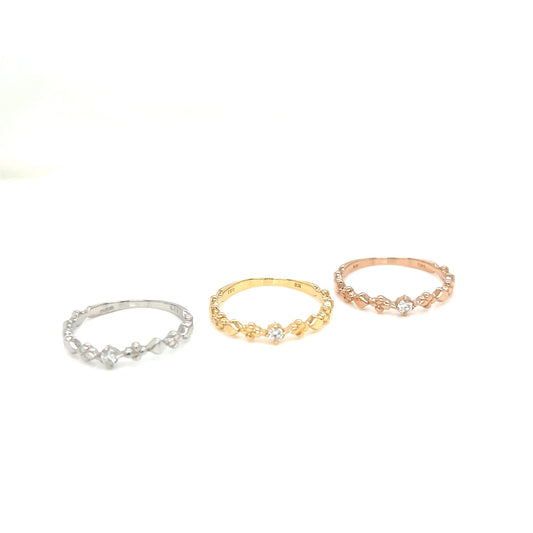 Pinky Rhombus Clover ring 0.03ct - JMW Jewelry Wholesale
