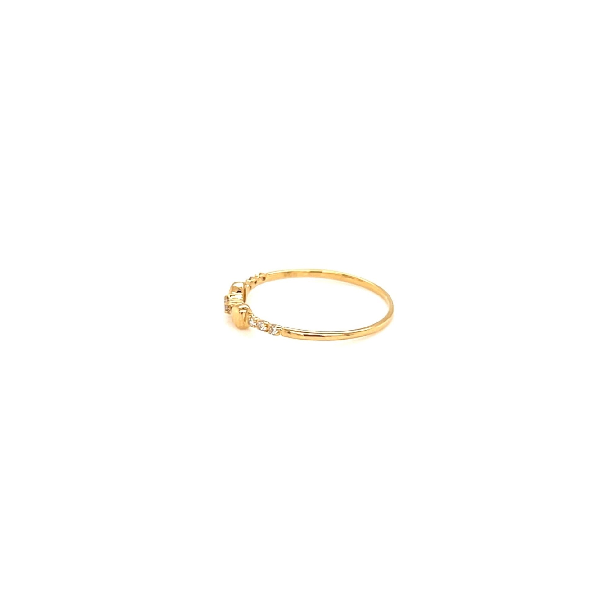 Pinky Ribbon Ring 0.04ct - JMW Jewelry Wholesale