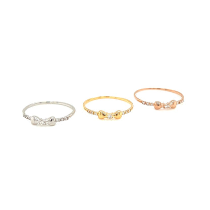 Pinky Ribbon Ring 0.04ct - JMW Jewelry Wholesale