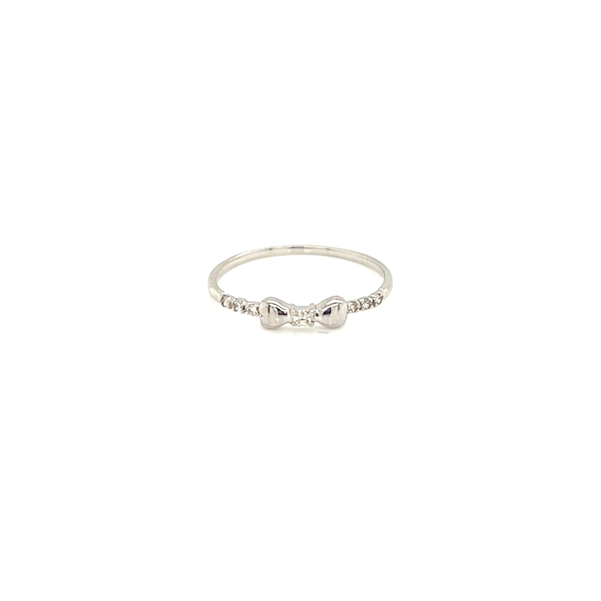 Pinky Ribbon Ring 0.04ct - JMW Jewelry Wholesale