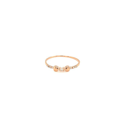 Pinky Ribbon Ring 0.04ct - JMW Jewelry Wholesale