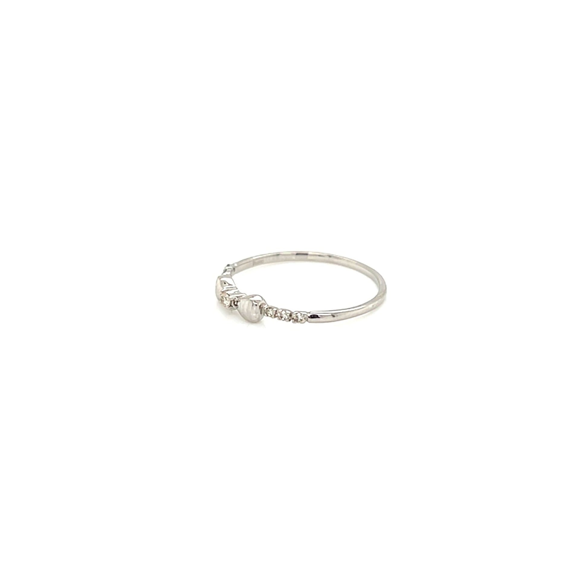 Pinky Ribbon Ring 0.04ct - JMW Jewelry Wholesale