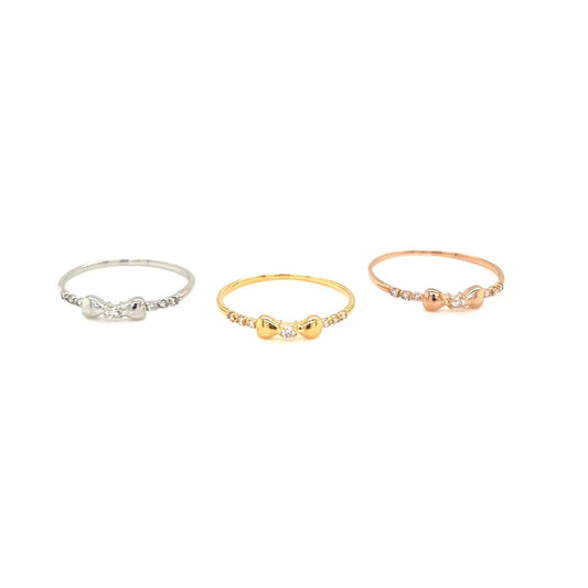 Pinky Ribbon Ring 0.04ct - JMW Jewelry Wholesale