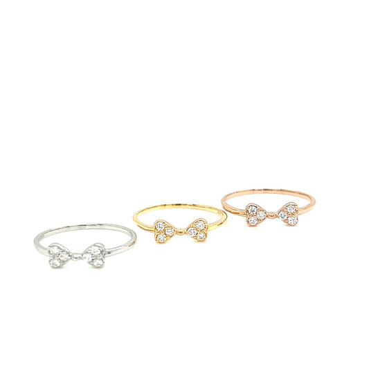 Pinky Ribbon Ring 0.07ct - JMW Jewelry Wholesale