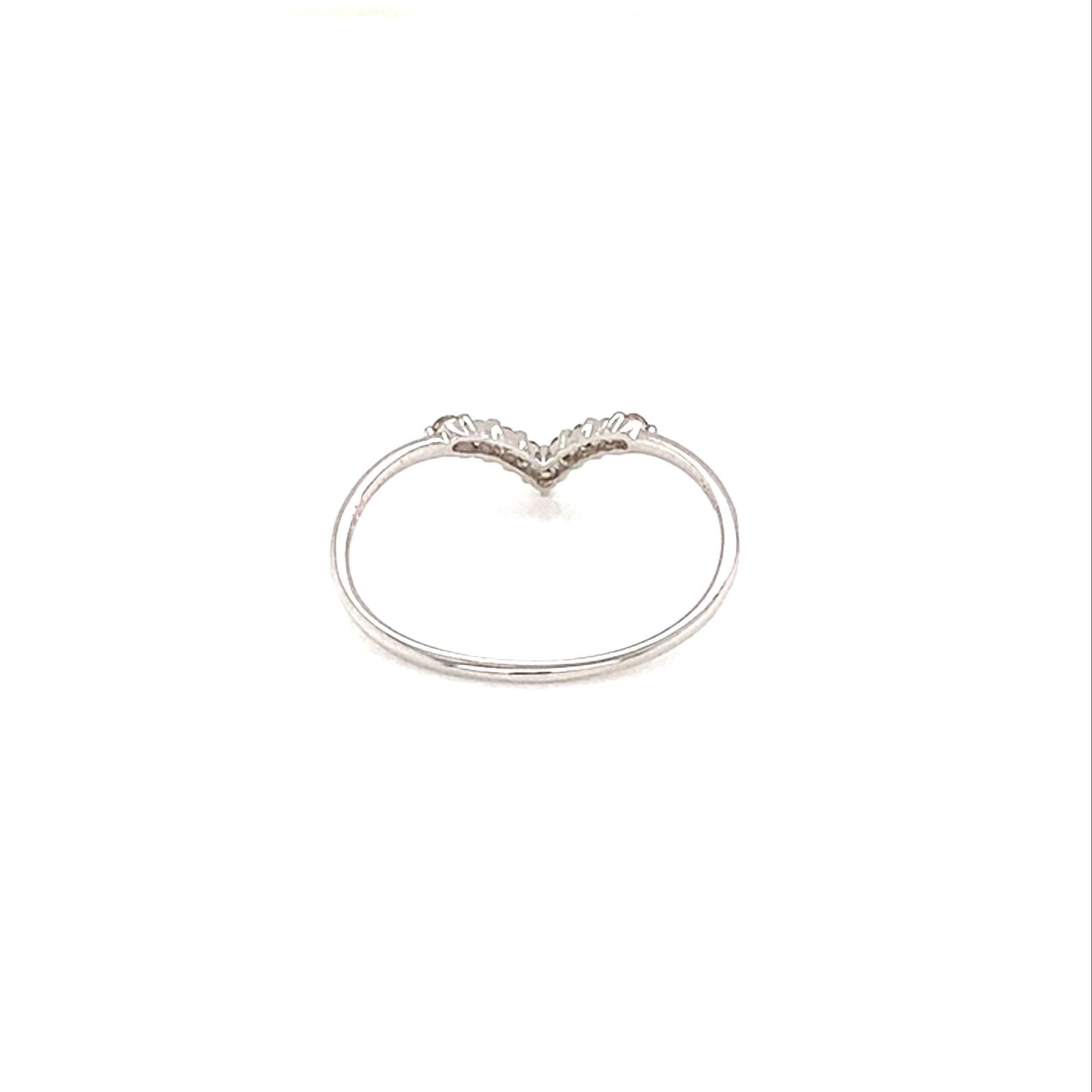Pinky V Shape Streamline Ring 0.1ct - JMW Jewelry Wholesale