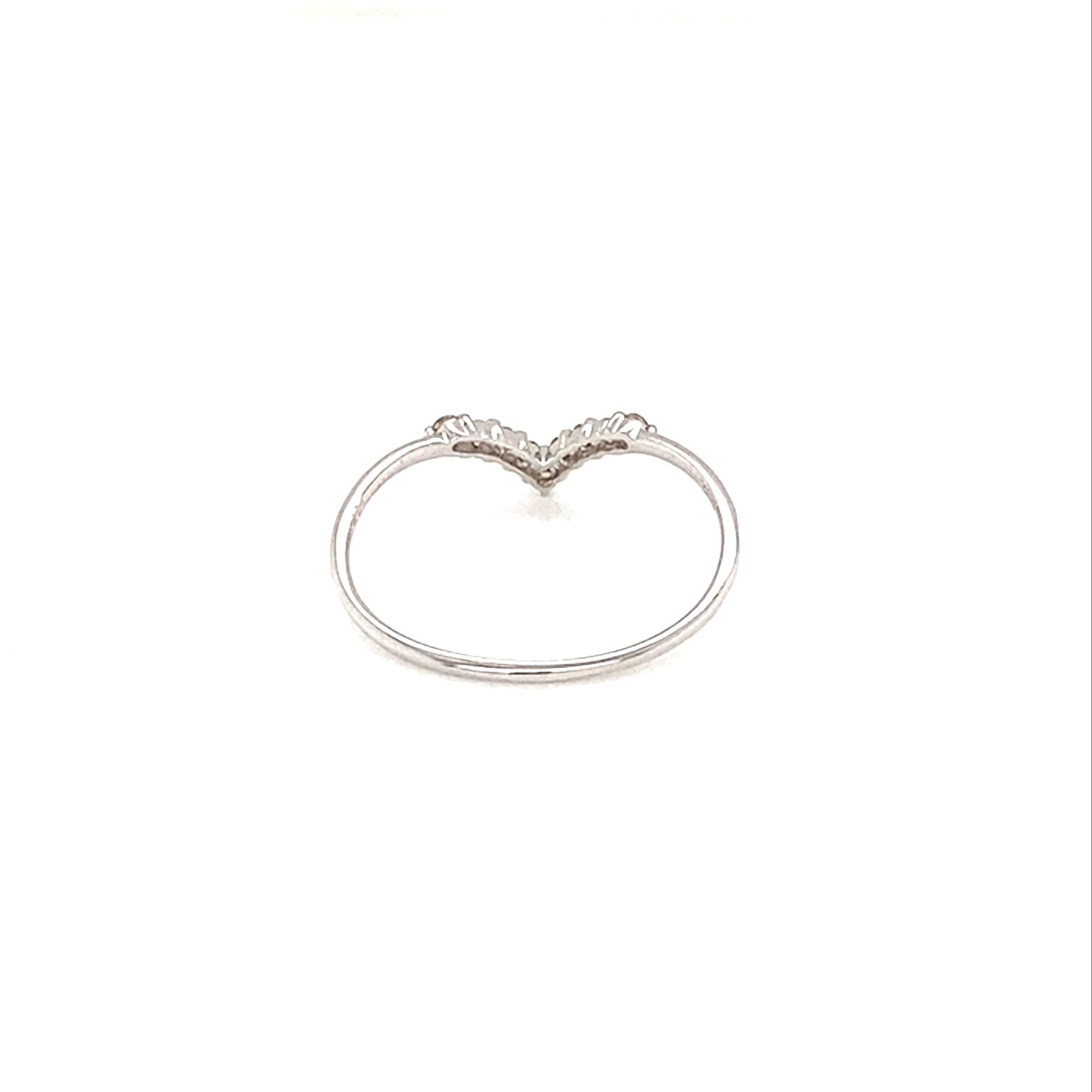 Pinky V Shape Streamline Ring 0.1ct - JMW Jewelry Wholesale