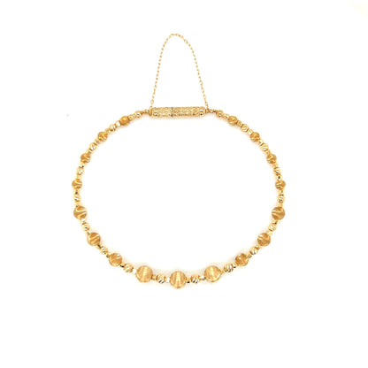 Plain gold ball Flexi Bangle - JMW Jewelry Wholesale