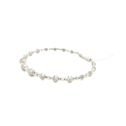 Plain gold ball Flexi Bangle - JMW Jewelry Wholesale