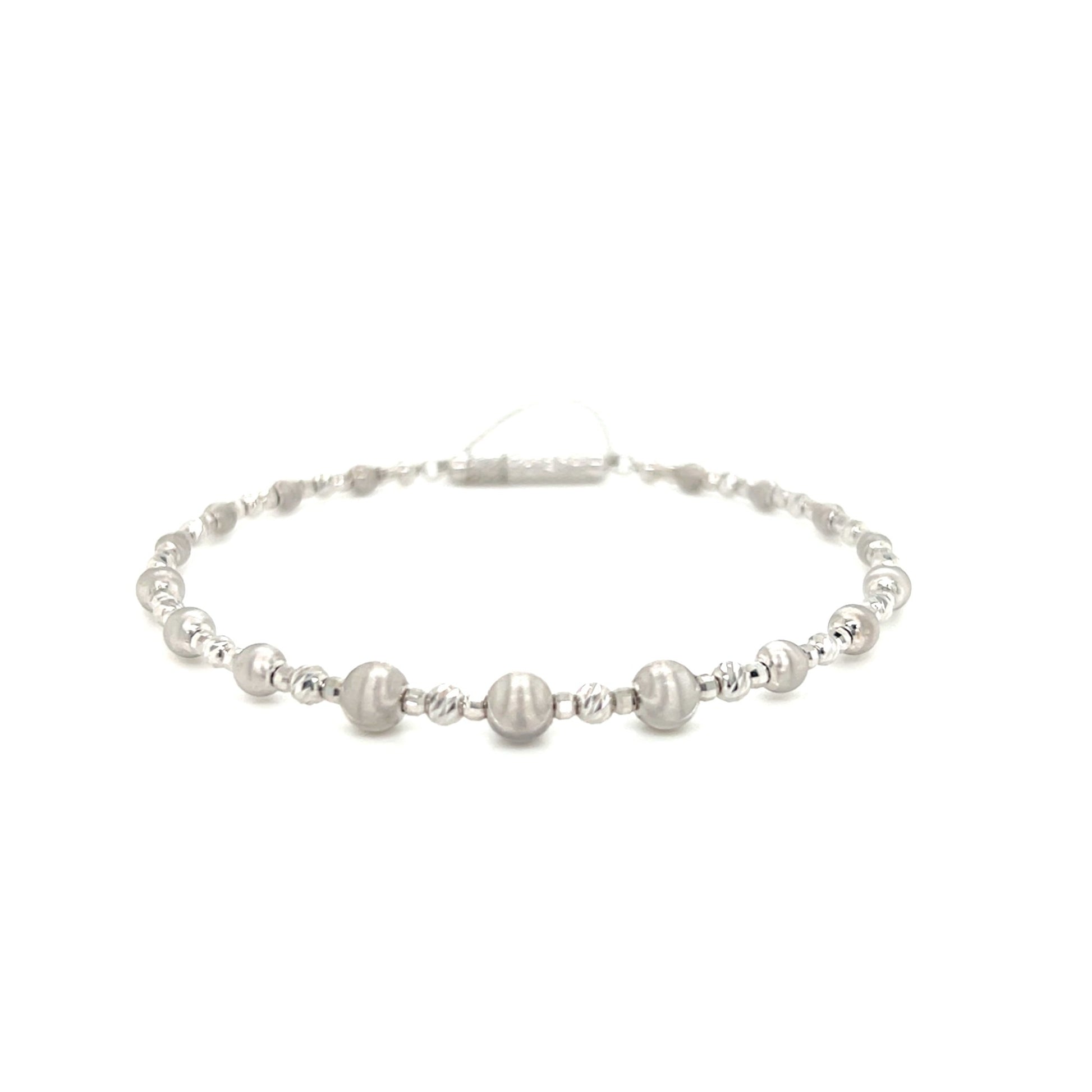 Plain gold ball Flexi Bangle - JMW Jewelry Wholesale