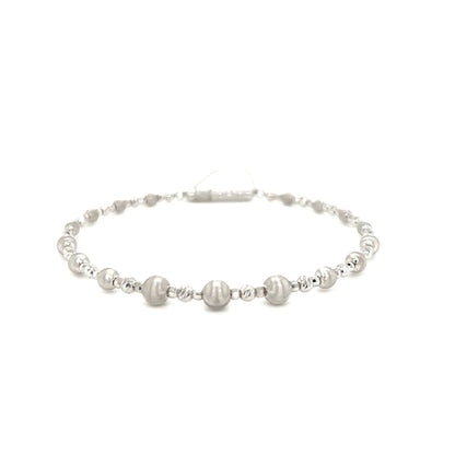 Plain gold ball Flexi Bangle - JMW Jewelry Wholesale
