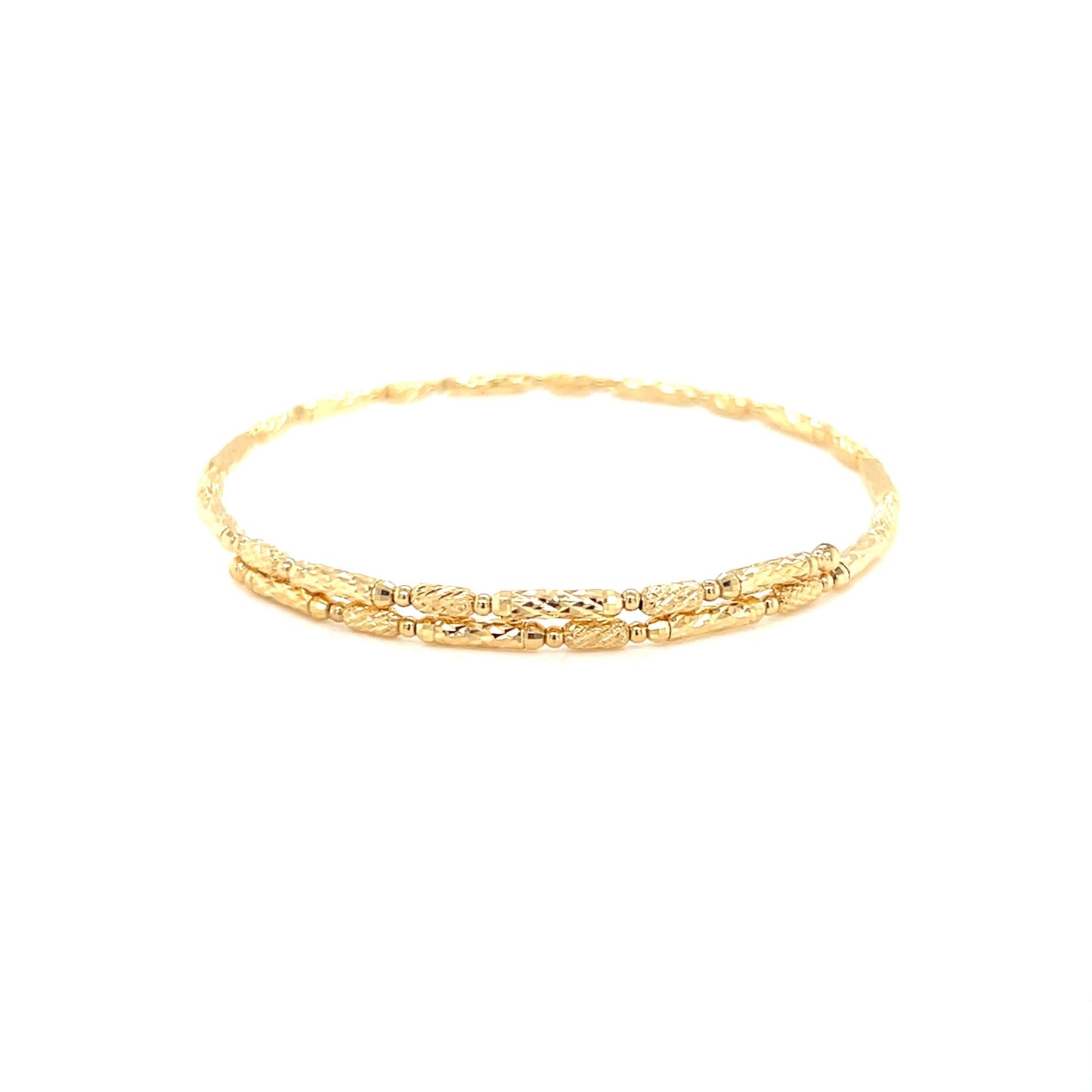 Plain Gold Flexi Bangle S - JMW Jewelry Wholesale