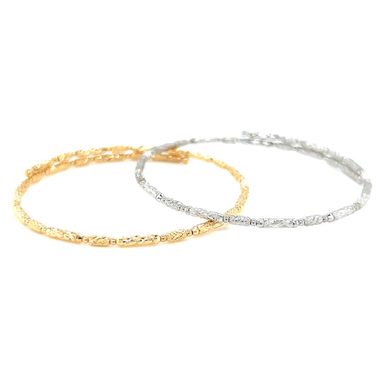 Plain Gold Flexi Bangle S - JMW Jewelry Wholesale
