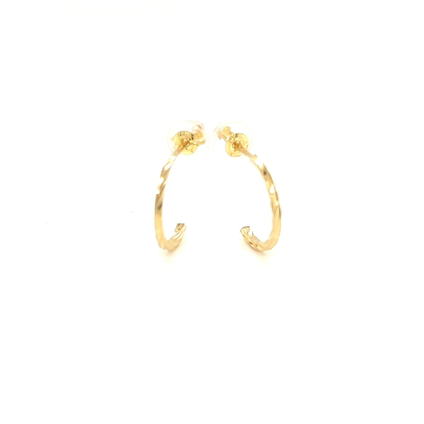 Plain Ripple Hoop Earrings S - JMW Jewelry Wholesale