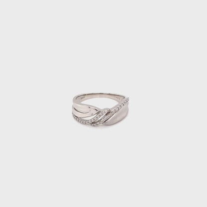 Double Wave Ring 0.16ct