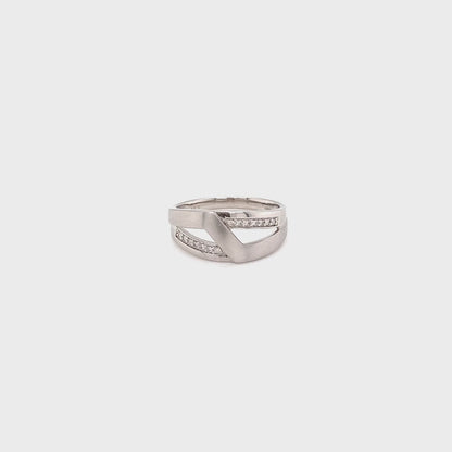 Matte Line Ring 0.07ct