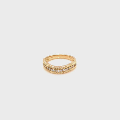 Eternity Wave Ring 0.2ct