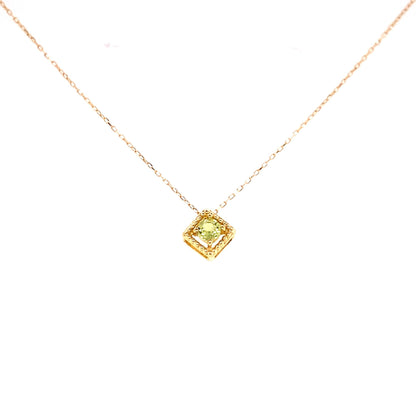 Rhombus Birthstone Necklace (Aug - Peridot) - JMW Jewelry Wholesale