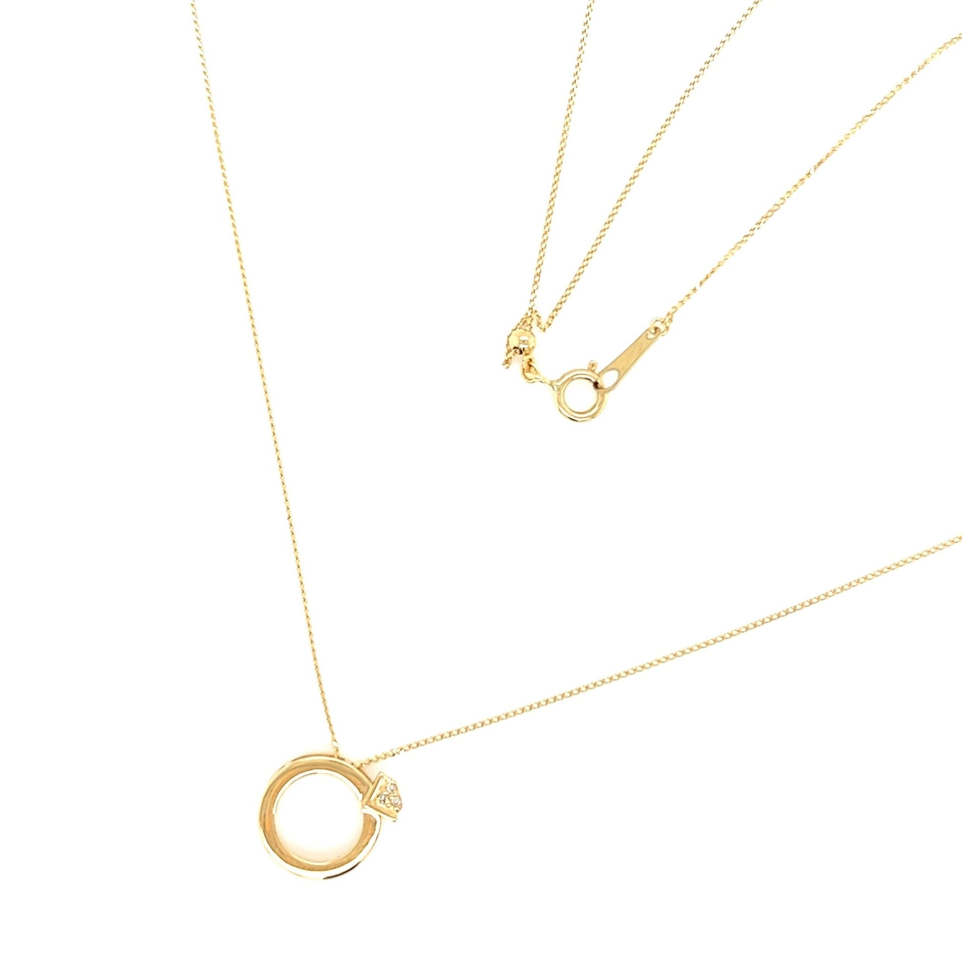 Ring Pendant Necklace S 0.01ct - JMW Jewelry Wholesale