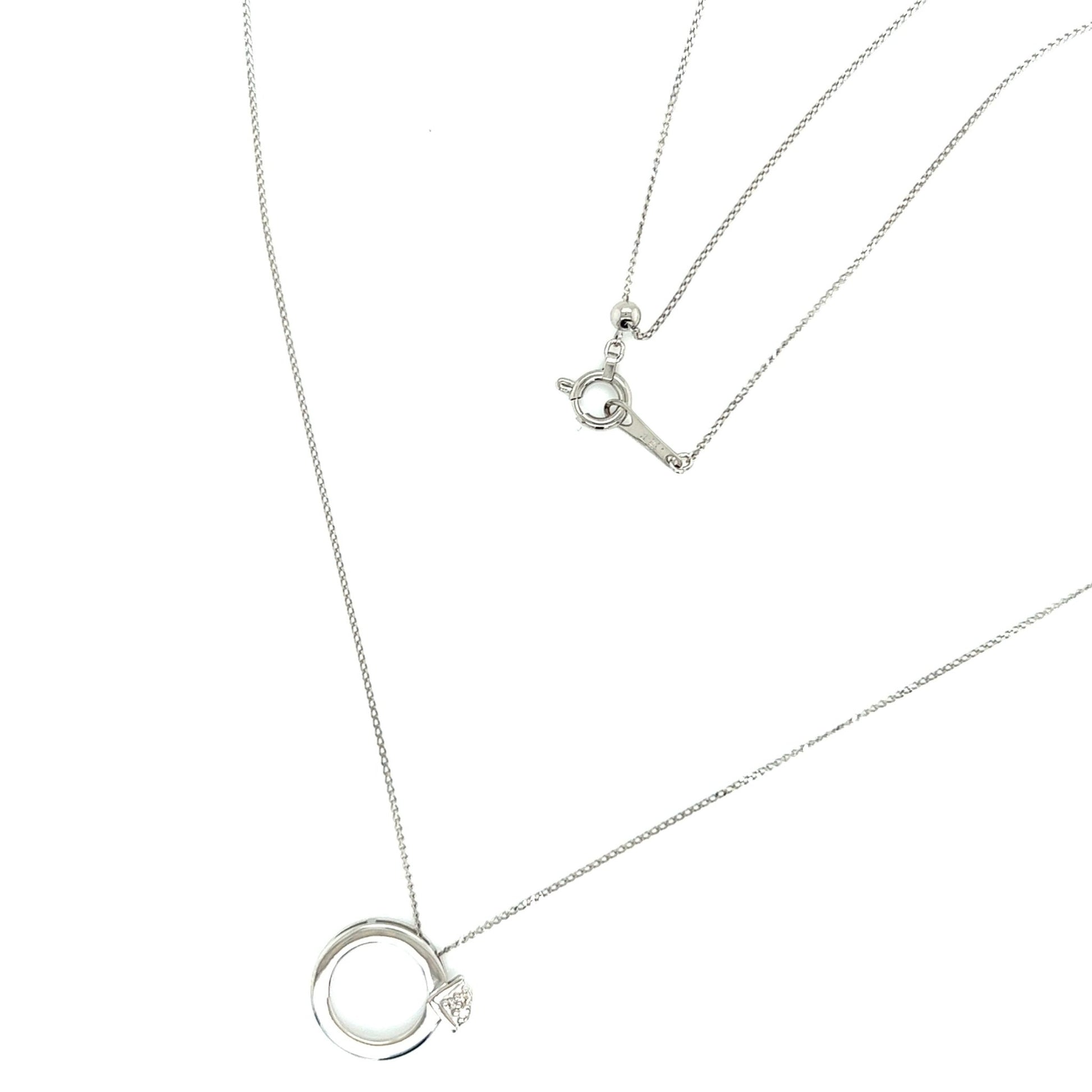 Ring Pendant Necklace S 0.01ct - JMW Jewelry Wholesale