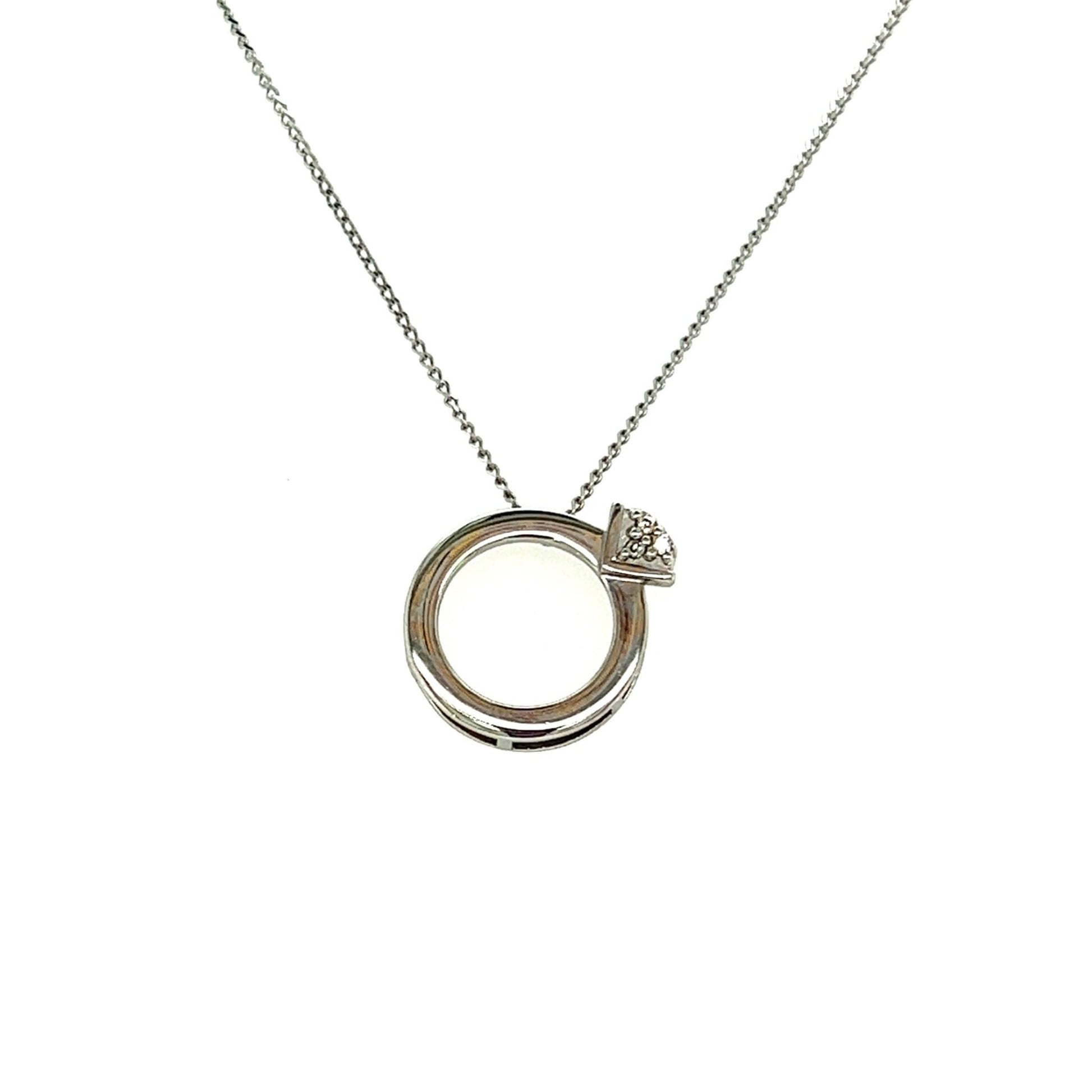 Ring Pendant Necklace S 0.01ct - JMW Jewelry Wholesale