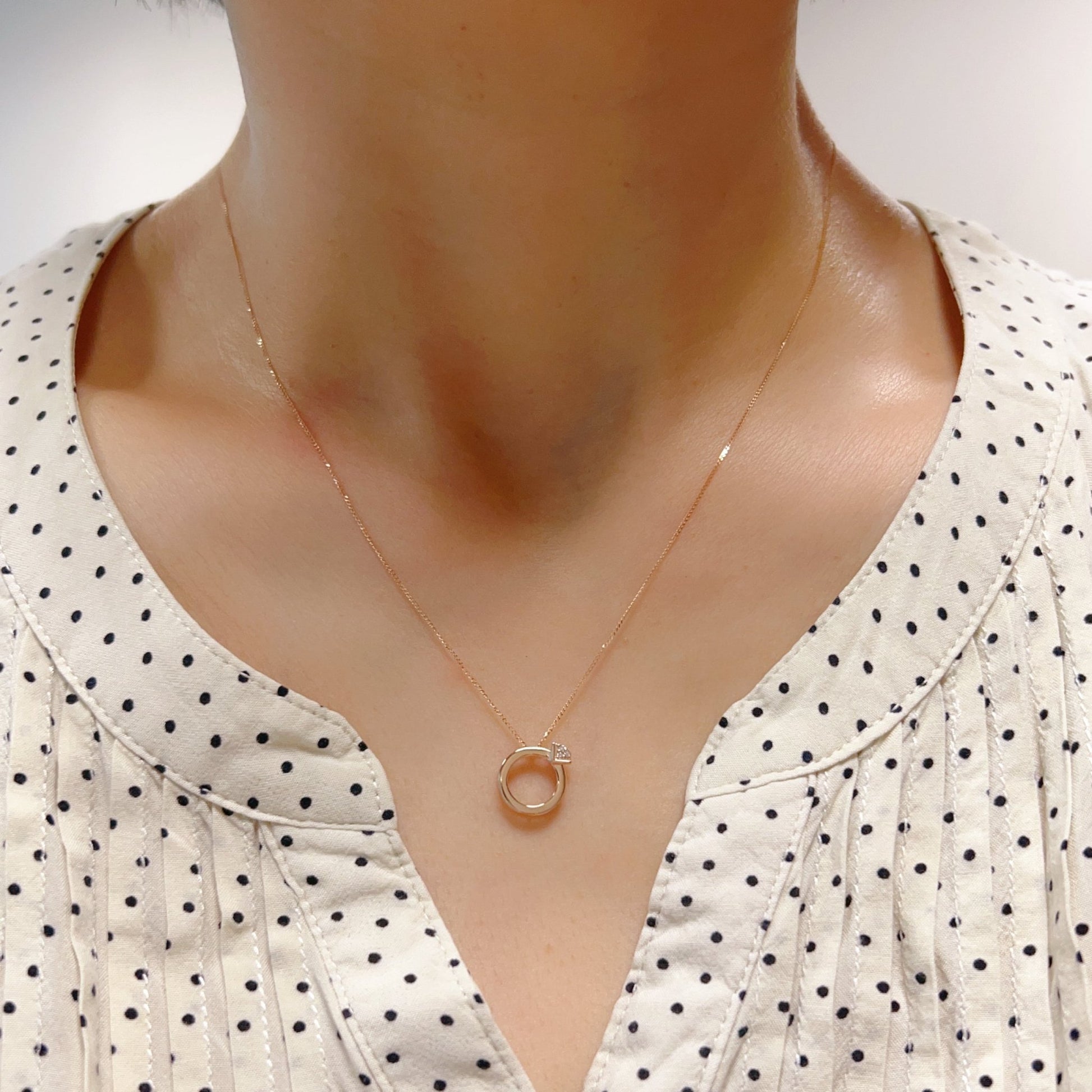 Ring Pendant Necklace S 0.01ct - JMW Jewelry Wholesale