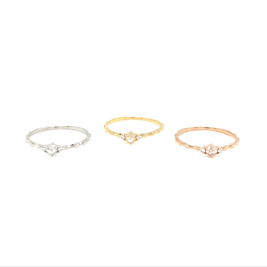 Rose cut Dia Rough ring 0.08/0.02ct - JMW Jewelry Wholesale
