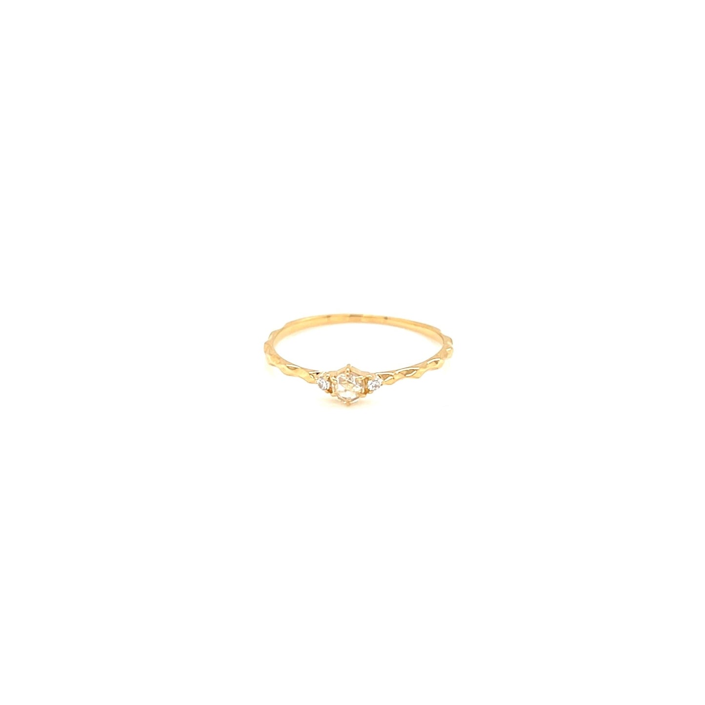 Rose cut Dia Rough ring 0.08/0.02ct - JMW Jewelry Wholesale
