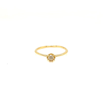 Rose cut Single Dia Sunflower Ring 0.08ct - JMW Jewelry Wholesale