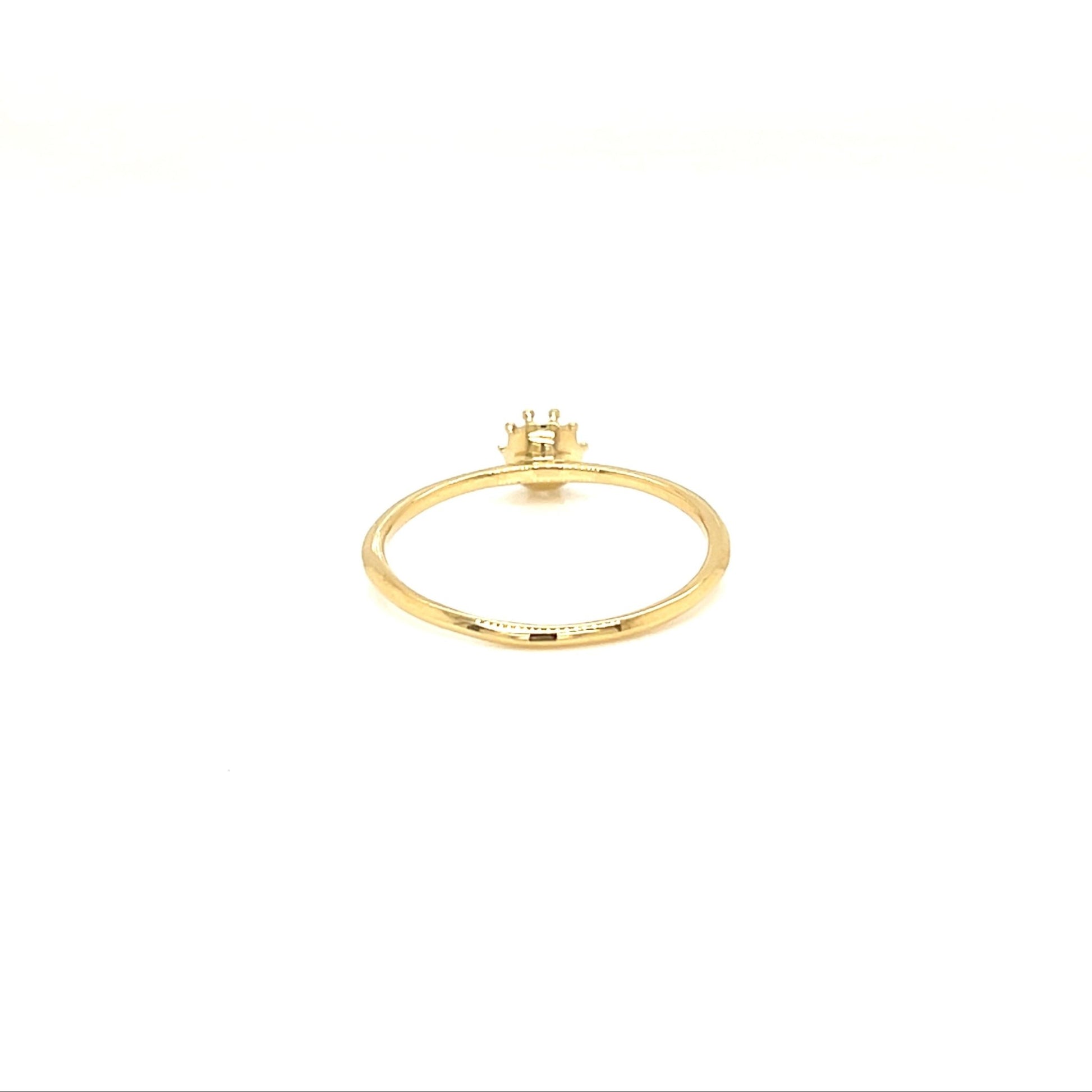 Rose cut Single Dia Sunflower Ring 0.08ct - JMW Jewelry Wholesale