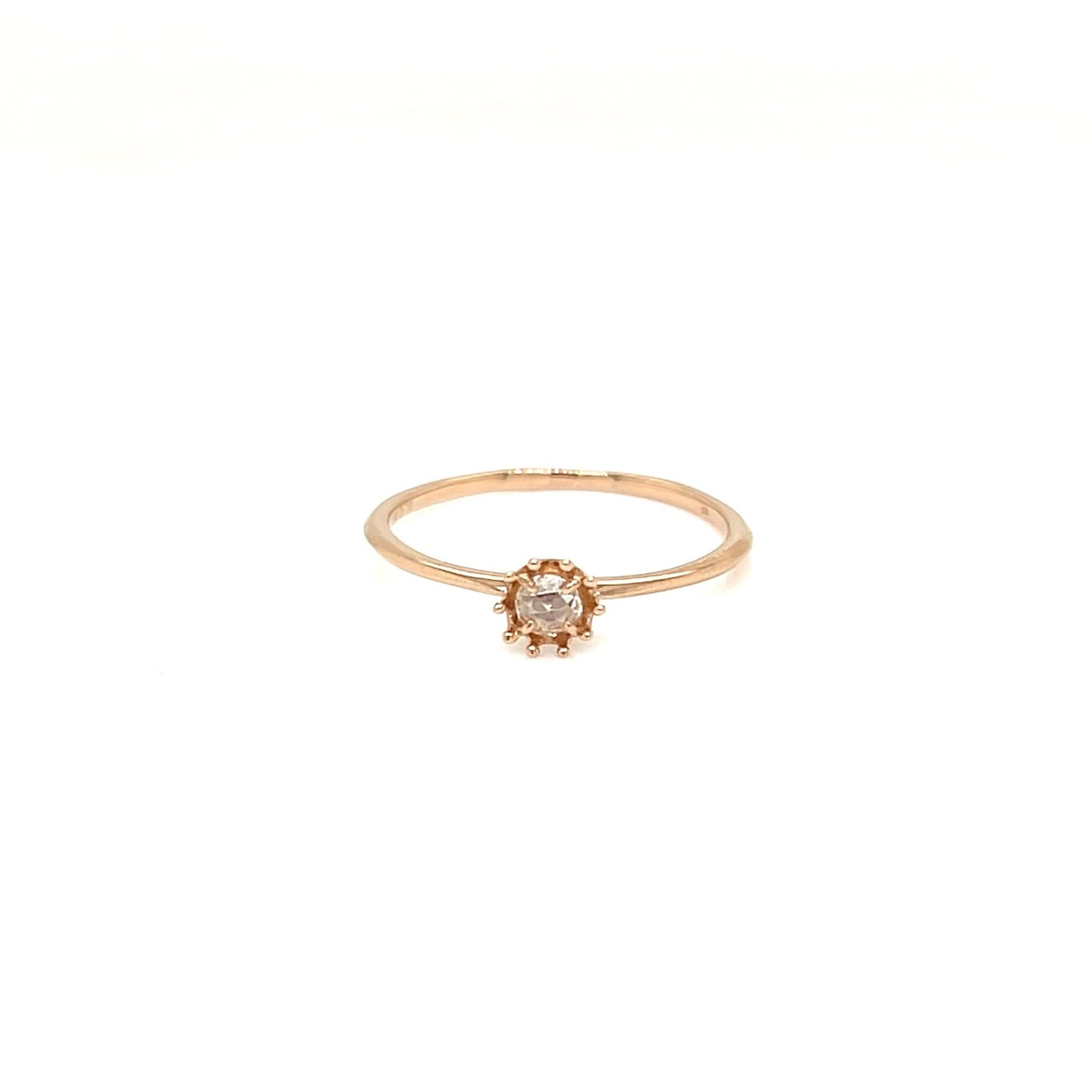 Rose cut Single Dia Sunflower Ring 0.08ct - JMW Jewelry Wholesale