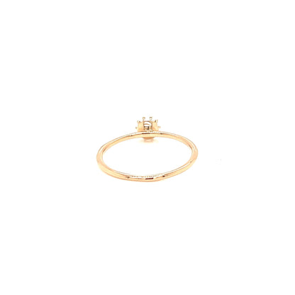 Rose cut Single Dia Sunflower Ring 0.08ct - JMW Jewelry Wholesale