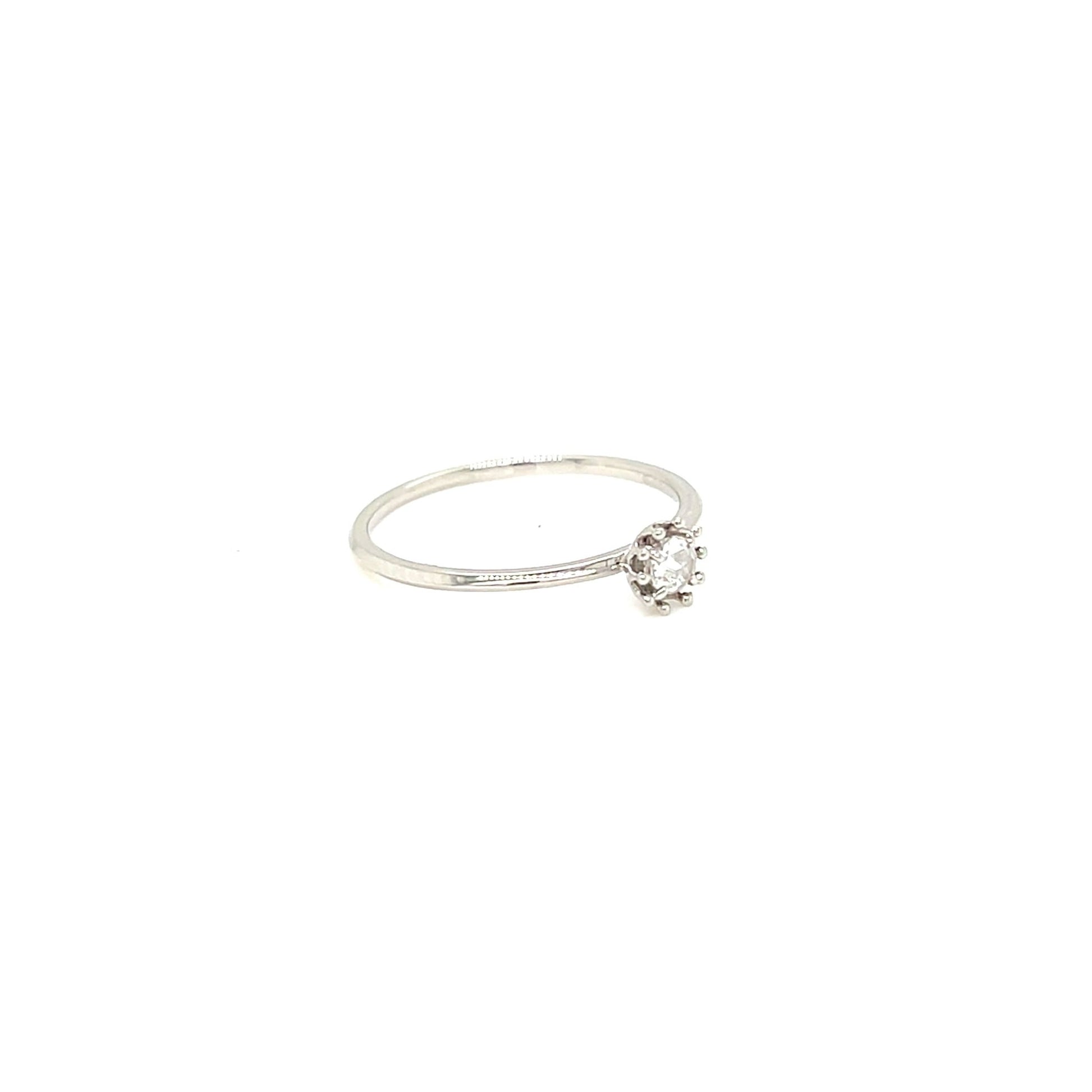 Rose cut Single Dia Sunflower Ring 0.08ct - JMW Jewelry Wholesale