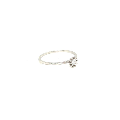 Rose cut Single Dia Sunflower Ring 0.08ct - JMW Jewelry Wholesale