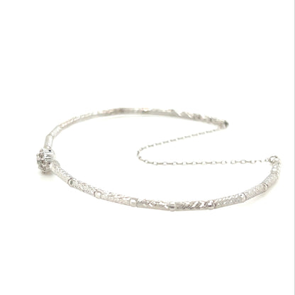 Round Flower Flexi Bangle 0.16ct - JMW Jewelry Wholesale