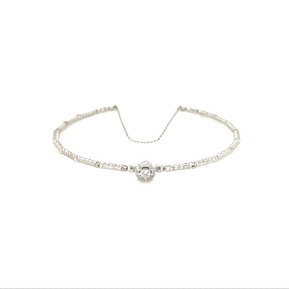 Round Flower Flexi Bangle 0.16ct - JMW Jewelry Wholesale