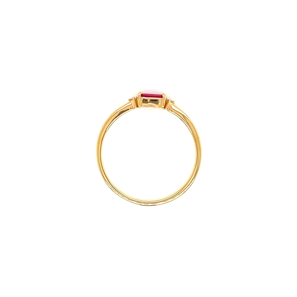 Ruby Baguette with Dia Ring 0.02ct - JMW Jewelry Wholesale