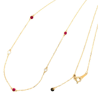 Ruby Bubble Station Necklace 0.2/0.12ct - JMW Jewelry Wholesale