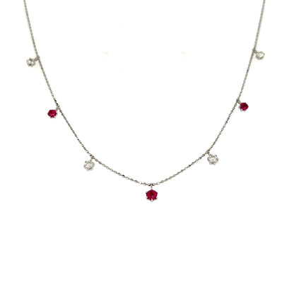 Ruby Station Necklace 0.3/0.26ct - JMW Jewelry Wholesale