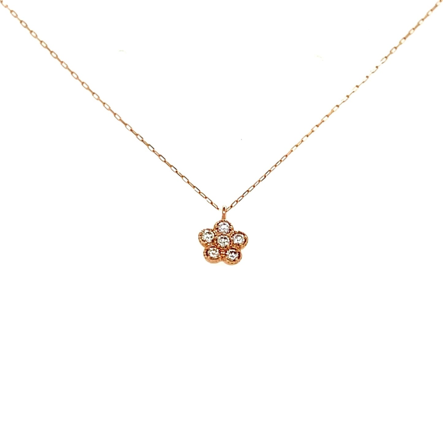 Sakura Flower Necklace 0.1ct - JMW Jewelry Wholesale