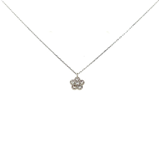 Sakura Flower Necklace 0.1ct - JMW Jewelry Wholesale