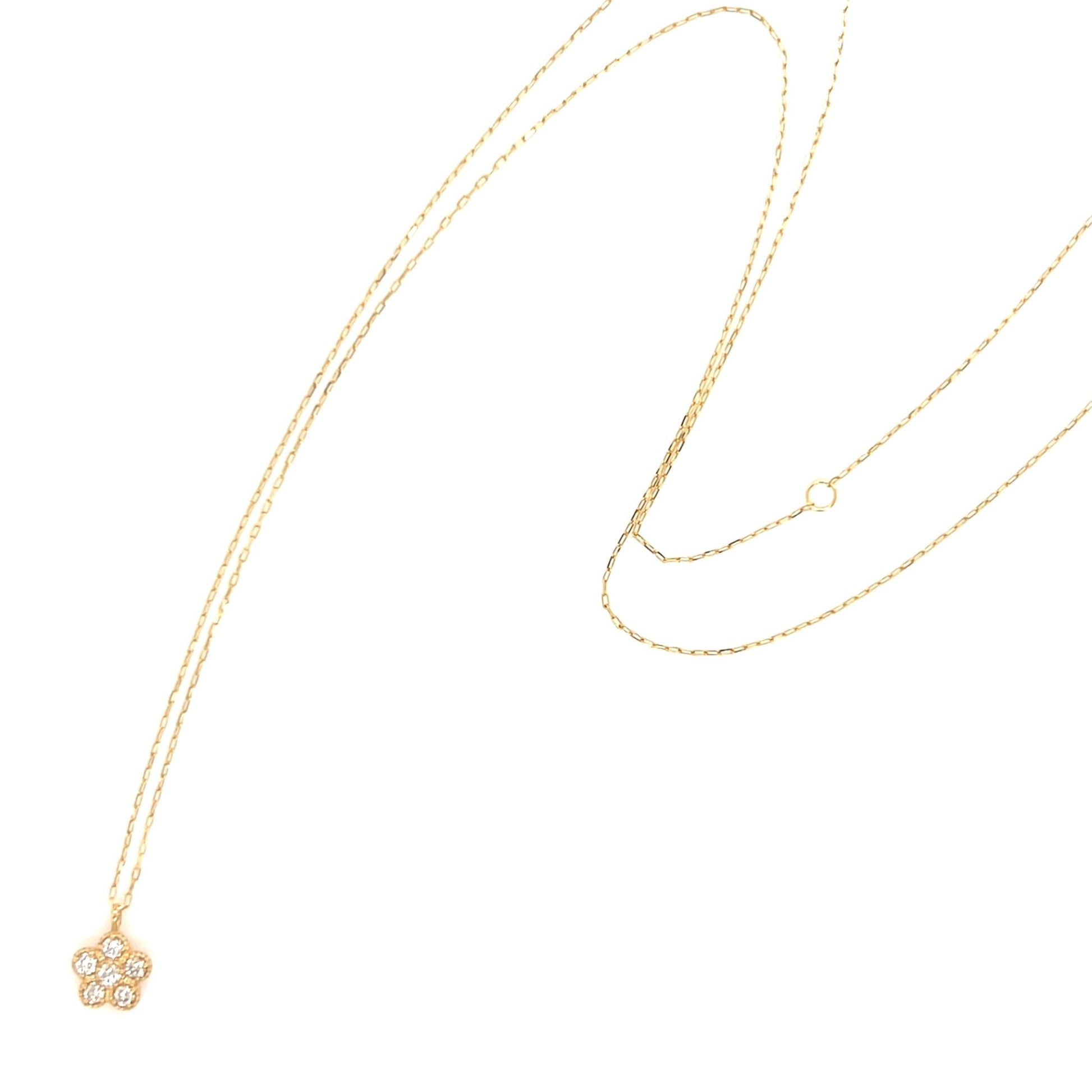 Sakura Flower Necklace 0.1ct - JMW Jewelry Wholesale
