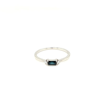 Sapphire Baguette with Dia Ring 0.02ct - JMW Jewelry Wholesale