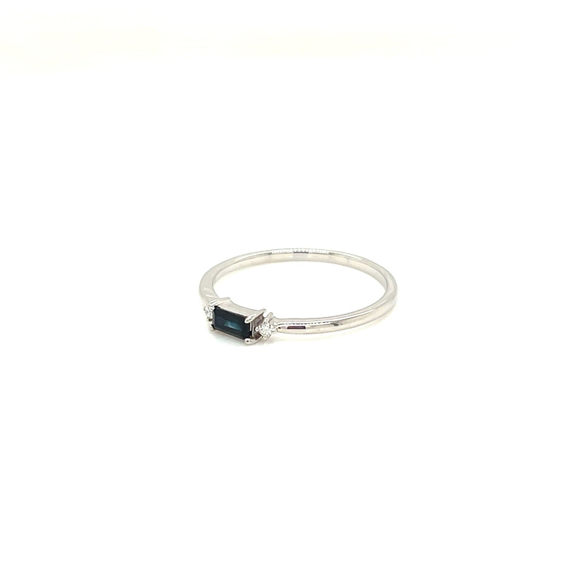Sapphire Baguette with Dia Ring 0.02ct - JMW Jewelry Wholesale