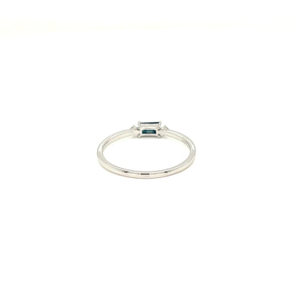 Sapphire Baguette with Dia Ring 0.02ct - JMW Jewelry Wholesale
