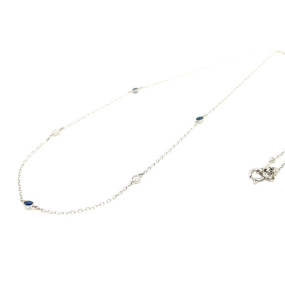Sapphire Bubble Station Necklace 0.2/0.12ct - JMW Jewelry Wholesale